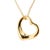 Modern Tiffany & Co. Elsa Peretti 18k Yellow Gold 16mm Open Heart Pendant Necklace For Sale - Image 3 of 10