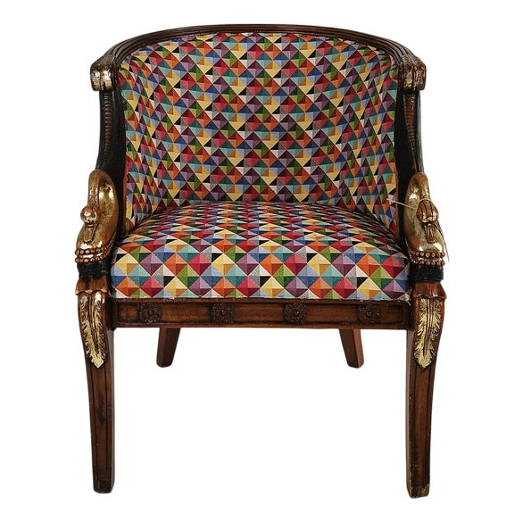 Wicker Swan Armchair, 1940s For Sale