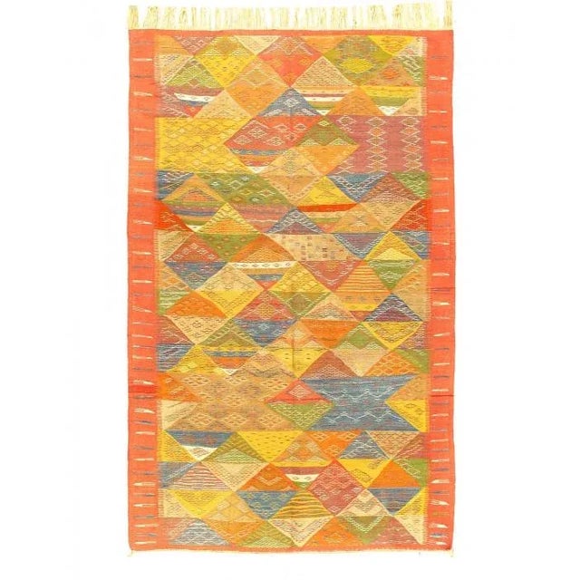 2020s 2020s Fine Hand Knotted Flat Weave Moroccan For Sale - Image 5 of 5