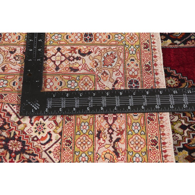 Textile Vintage Persian Qum Rug, 03'01 X 04'09 For Sale - Image 7 of 10
