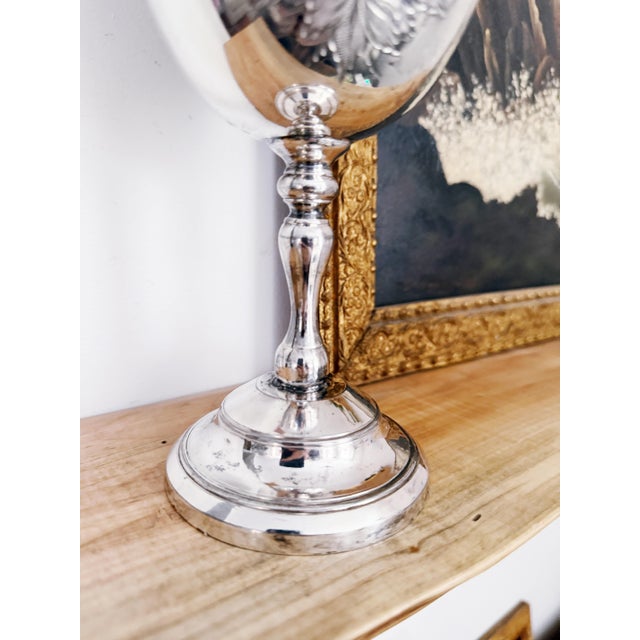 Late 19th Century Antique 1898 English Silver Plated Ploughing Trophy For Sale - Image 5 of 6