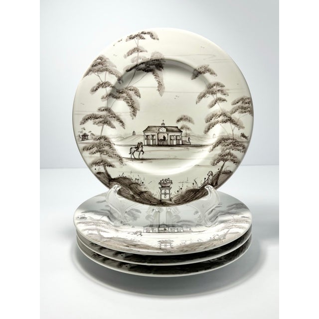 Juliska “Country Estate, Flint (Gray)” 4 Stoneware Dessert or Pie Plates 7 3/8” Excellent condition. No chips, cracks, or...