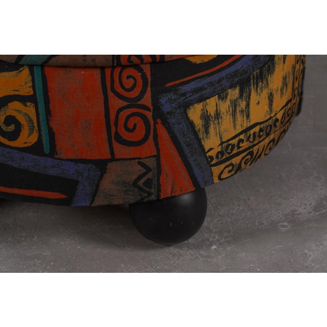 Postmodern Armchairs with Abstract Upholstery, Germany, 1980s, Set of 2 For Sale - Image 12 of 14