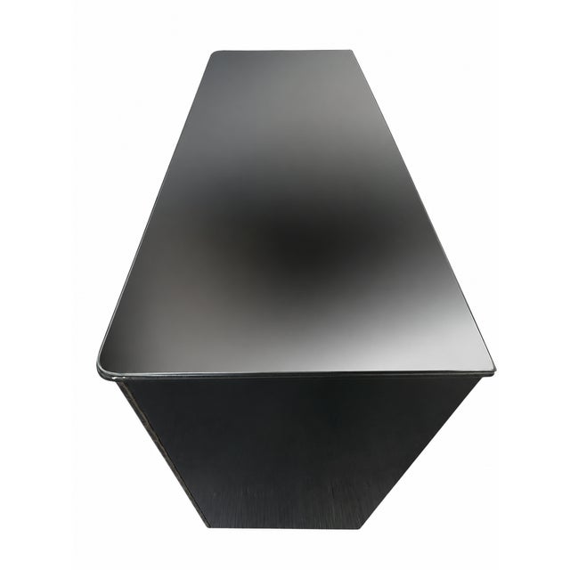 Vintage Scandinavian Linen Cabinet Attributed to Bodafors With Black Mirror Top For Sale - Image 15 of 18