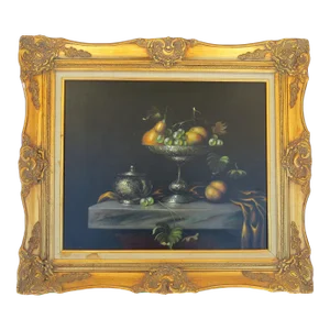 Vintage 1960s Still Life Oil on Canvas by Polish Artist Abraham Straski