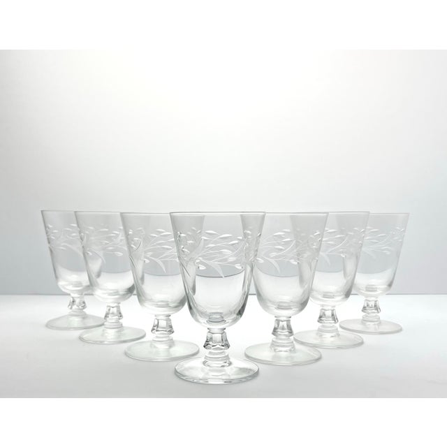Fostoria “Bridal Wreath” Set of 7 Iced Tea Glasses 6 3/8” 16oz Good vintage condition. No chips, cracks, or fleabites....