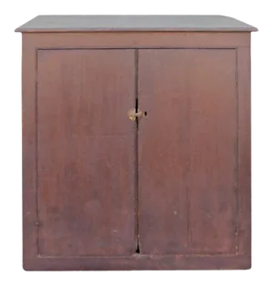 19th Century Wall Cabinet in Original Painted Brown Surface