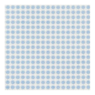 Schumacher X Studio Bon Stella Fabric in Chambray For Sale