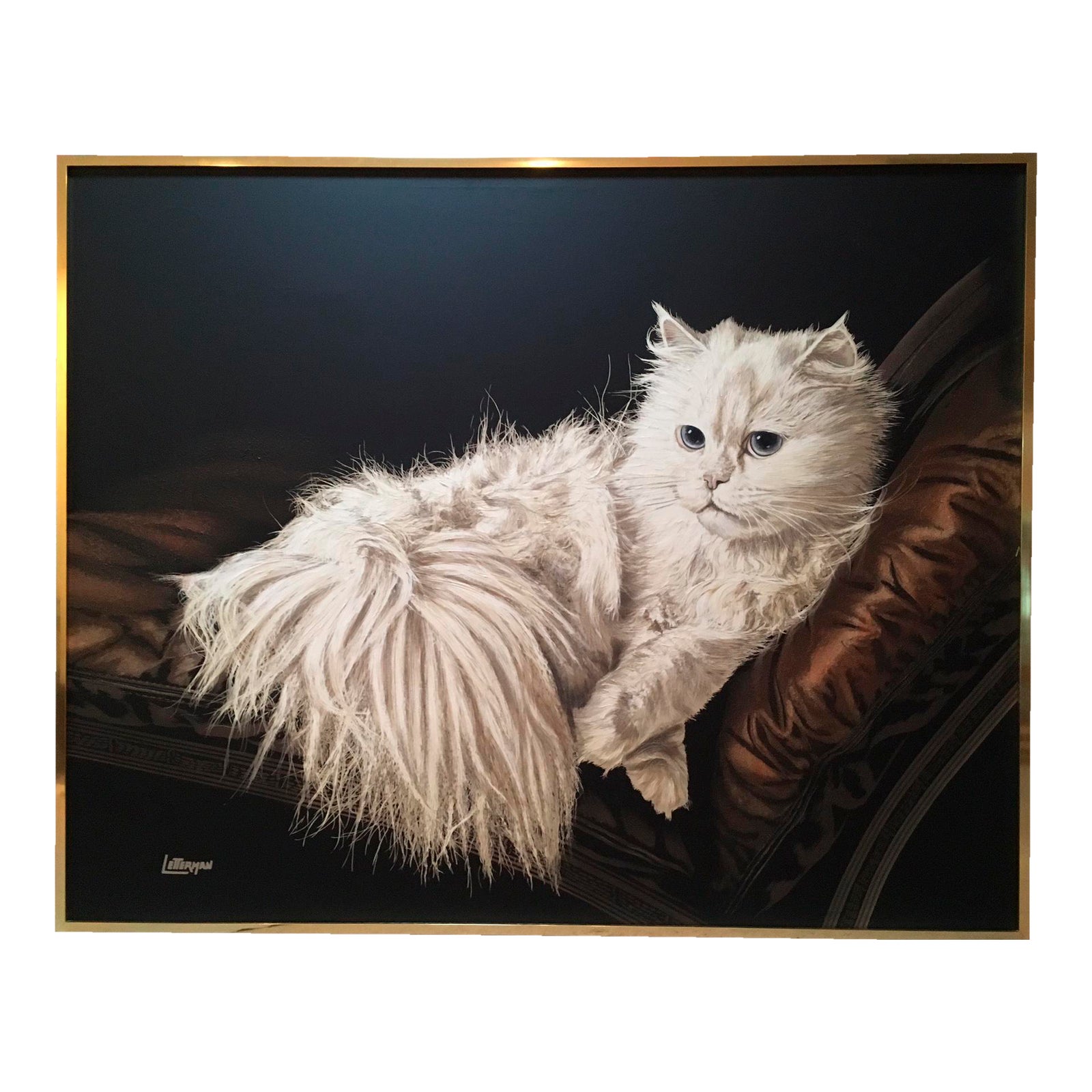 Letterman "The Resting Cat (Cashmere)" Giclee Painting