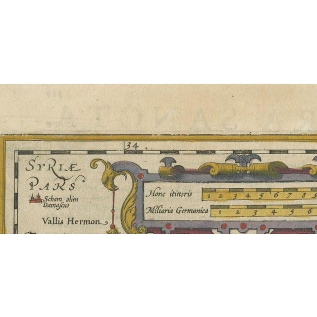 Holy Land Map of Terra Sancta Palestina, 1620 For Sale - Image 4 of 10