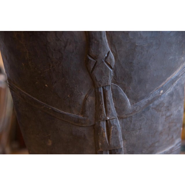 Vintage Carved African Wooden Slot Chair For Sale In New York - Image 6 of 13