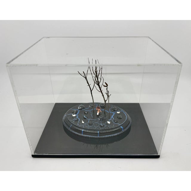 Late 20th Century Late 20th Century Bruce Houston Folk Art Whimsical Miniature “Leda and the Swan” in Lucite For Sale - Image 5 of 12