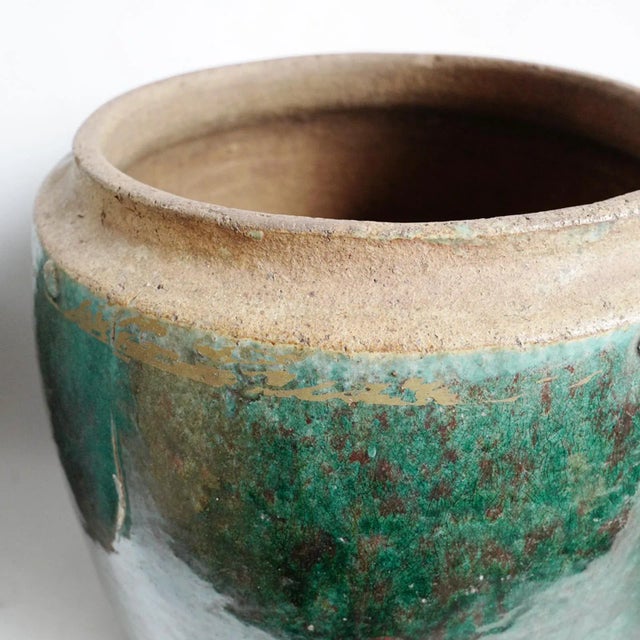 Vintage Green / Turquoise Ceramic Pot For Sale In Los Angeles - Image 6 of 7