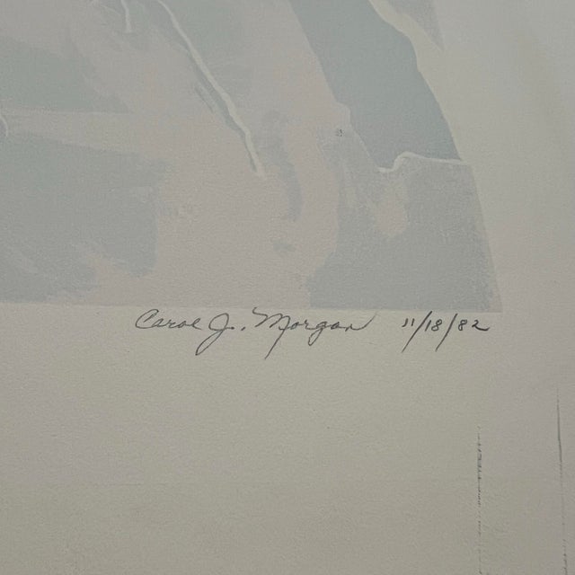 1980s Carol Morgan “Ice Crystals” Original Lithograph Print For Sale - Image 5 of 10