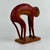 Small Vintage Folk Art Painted Leather Monkey on Stand For Sale In New York - Image 6 of 9