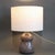 Vintage italian murano glass table lamp (circa 1970s). A very attention-getting decorative pattern on the lamp base...
