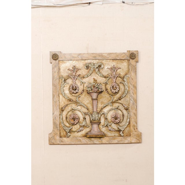 19th Century Neoclassical French Carved-Wood Plaque For Sale - Image 9 of 9