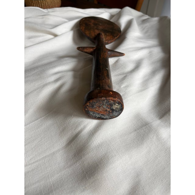Vintage African Akan-Style Carved Wood Fertility Figure For Sale - Image 4 of 12