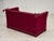 Danish 2-Seater Drop Arm Spanish Sofa in Red Furniture Velour, 1970s For Sale - Image 11 of 18