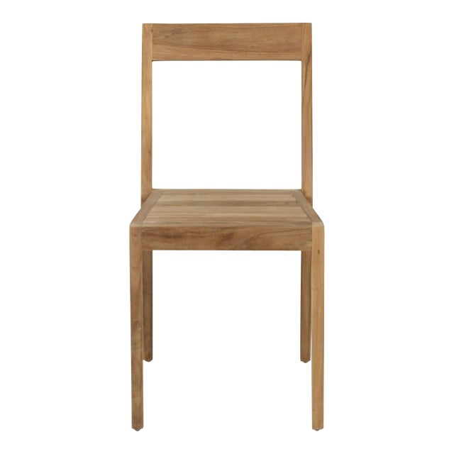 Simple Teak Outdoor Dining Chair For Sale