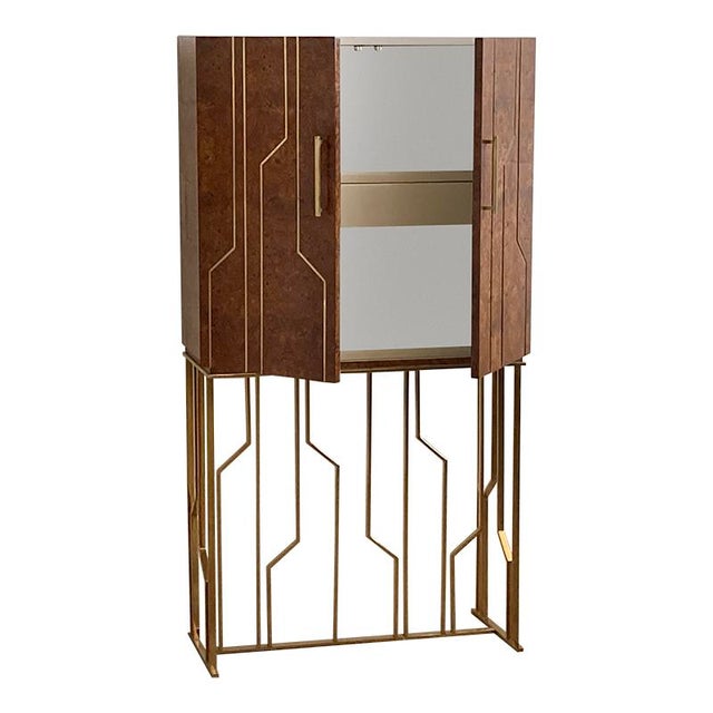 Brown Briar Bar Cabinet, 1980s For Sale - Image 8 of 11
