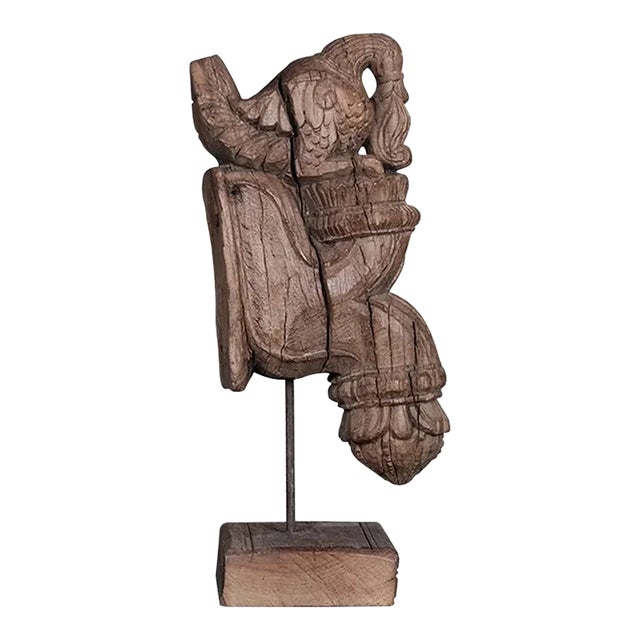 1930s Rustic Corbel On Metal Stand Table Decor For Sale