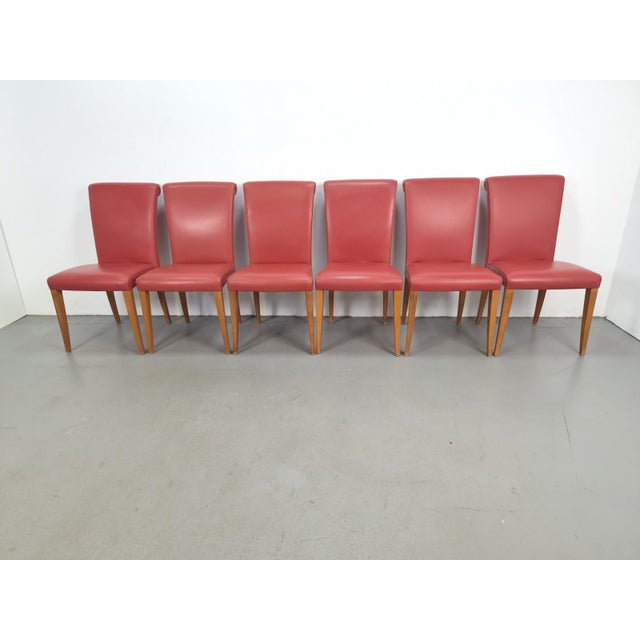 Modern Vittoria Dining Chairs from Poltrona Frau, 1990s, Set of 6 For Sale - Image 3 of 13