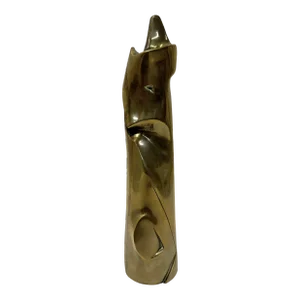 Mid-Century Brazilian Modern Abstract Bronze Sculpture by Pita Hirs