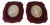 Burgundy Red Velvet and Curved Glass Frames, 1940s, Set of 2 For Sale