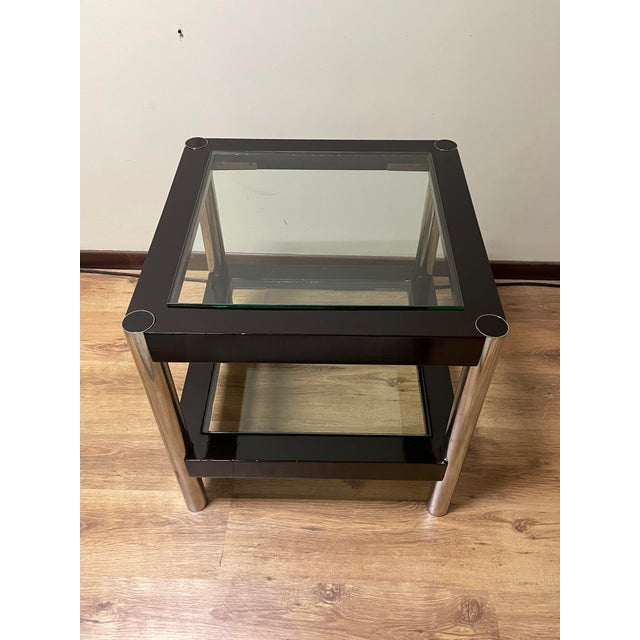 Modern Coffee Table with Glass Shelves, 1970s For Sale - Image 12 of 16