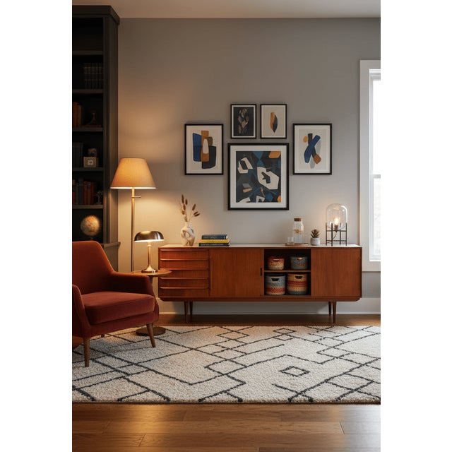 1970s Danish Teak Sideboard with Sliding Doors and Drawers, 1960s For Sale - Image 5 of 17