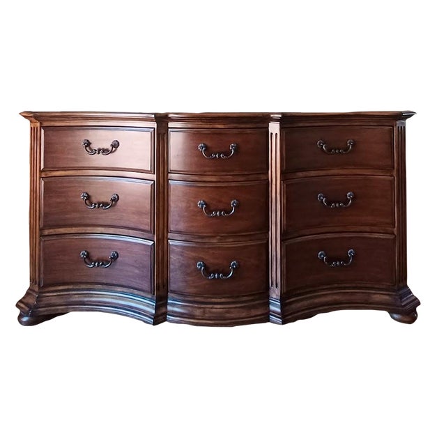 Serpentine Front Tuscan Double Dresser by Ethan Allen Chairish