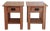 Bespoke Pair of Amish Mission Side Tables by Jonas Zook Jr. – Special Walnut Oak For Sale