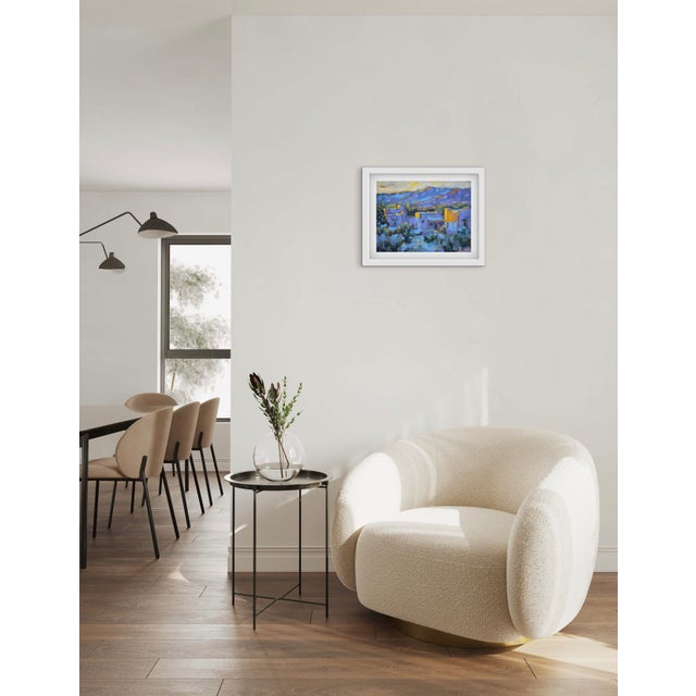 Quiet Places Collection — Evening in New Mexico (12″ H × 16″ W, Original Oil on Linen Panel) For Sale - Image 15 of 18