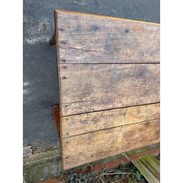Antique Early American Primetive Style 1 Drawer Table For Sale - Image 9 of 17