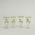 Striking vintage set of eight drinking glasses hand decorated with parrots and stripes having a classic sling glass form,...