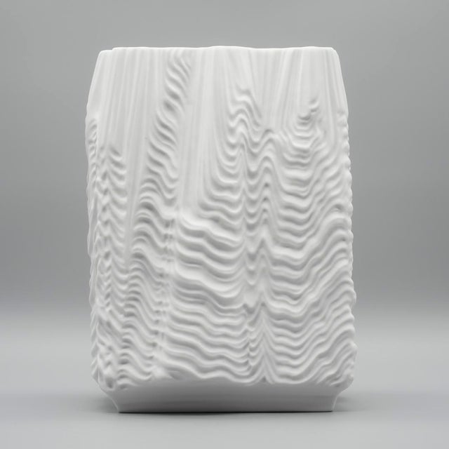 1990s Cascade Bisque Porcelain Vase by Martin Freyer for Rosenthal, 1960s For Sale - Image 5 of 13
