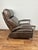 2010s Ethan Allen Radius Taupe Leather Metal Frame Modern Recliner Chair For Sale - Image 5 of 11