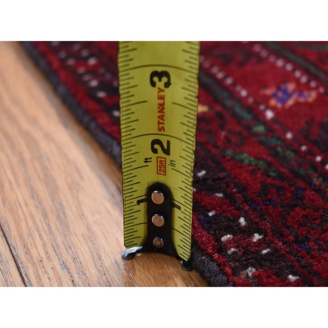 Brown 1960 3'7"x6'5" Brown Vintage Persian Baluch Pure Wool Hand Knotted Oriental Rug For Sale - Image 8 of 9