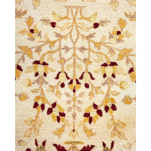 Traditional Mogul, One-of-a-Kind Hand-Knotted Area Rug in Ivory, 9' 1" x 9' 3" For Sale - Image 3 of 8
