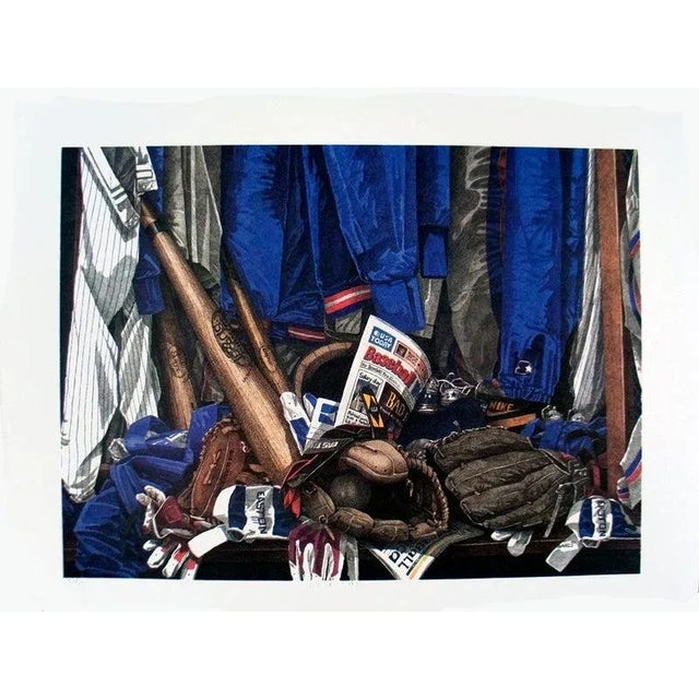 Contemporary 1994 Dwight Baird 'The Right Stuff' Outsider Art Blue,Brown,Gray Canada Offset Lithograph For Sale - Image 3 of 3