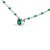 Haus of Brilliance Sterling Silver Lab Created Emerald Bead Chain Necklace For Sale - Image 4 of 4