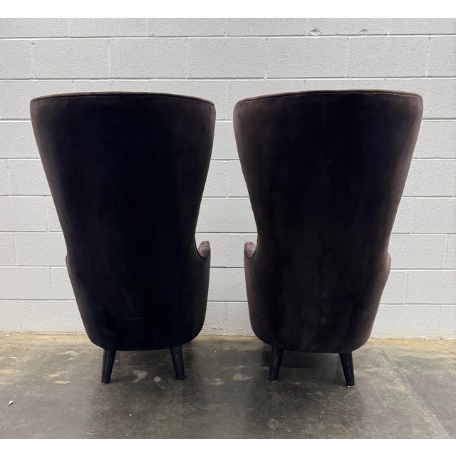 2020s Tom Dixon for George Smith Wingback Chairs For Sale - Image 5 of 9