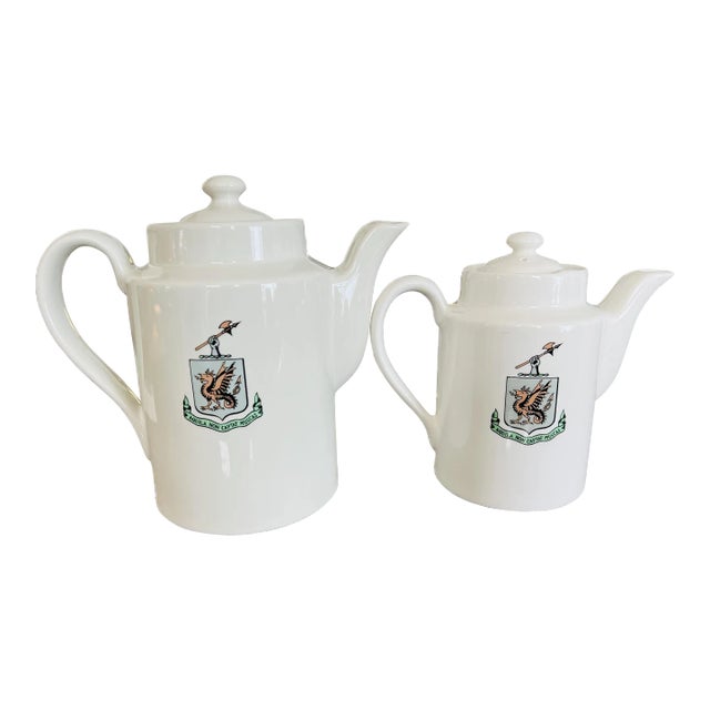 Vintage Drake Hotel Chicago Tea Pots a Pair For Sale