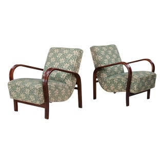 Art Deco Bentwood Lounge Chairs by Koželka & Kropáček, Czech, 1930, Set of 2 For Sale