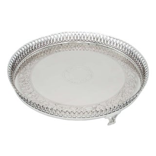 Circular Silver Ticket Box with Grate For Sale