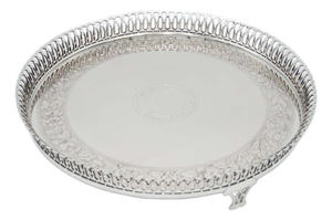 Circular Silver Ticket Box with Grate