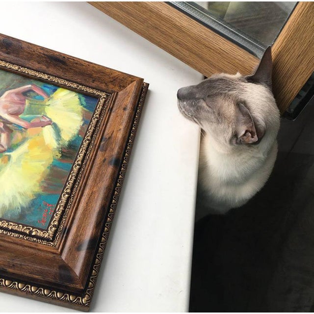 Framed Ballerinas Original Painting by Valeriya Serova Ballet Impressionist Figurative For Sale - Image 13 of 14