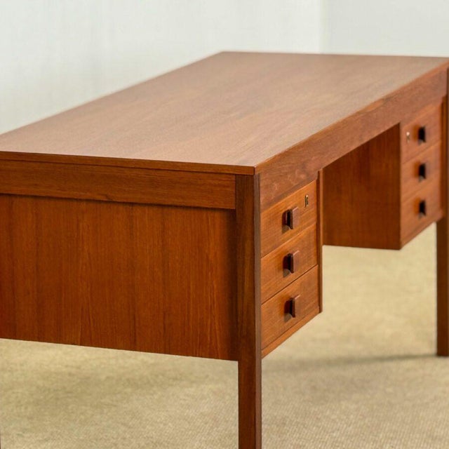 Mid-Century Modern Danish Teak Desk from Dominos Møbler, Denmark, 1960s For Sale - Image 10 of 16