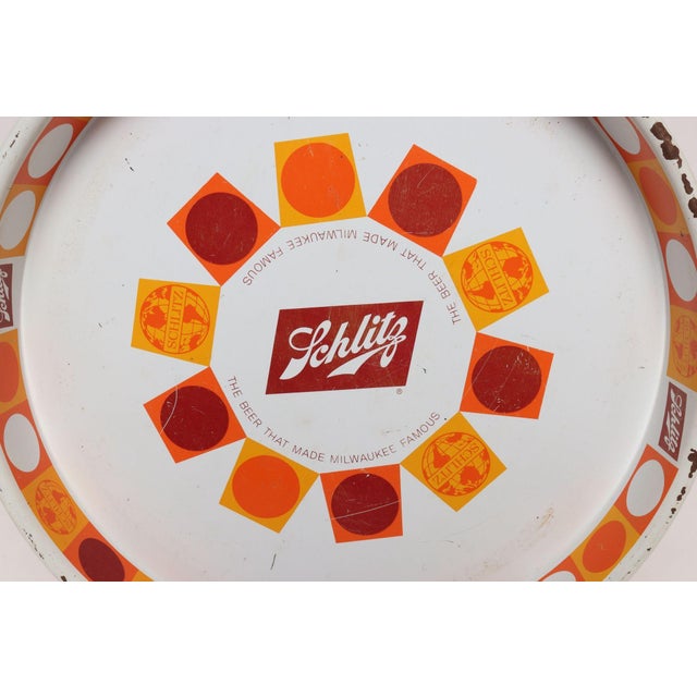Mid-Century American Modern Schlitz Enameled Metal Beer Tray For Sale In New York - Image 6 of 18